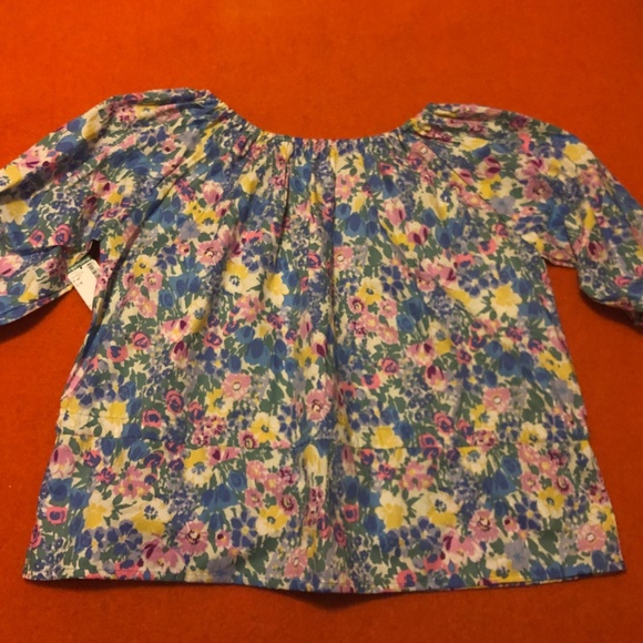 and April boho pastel floral off shoulder blouse NWT - Picture 5 of 8